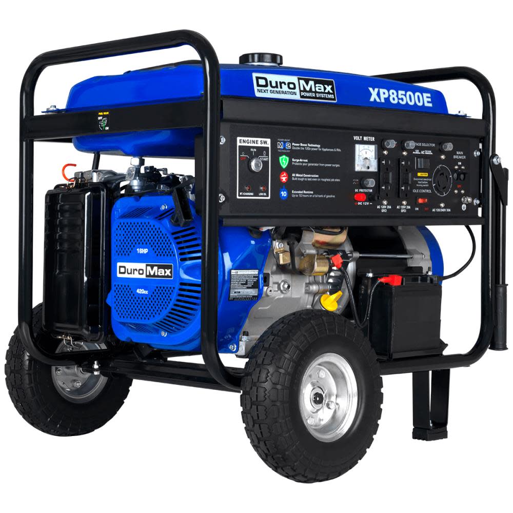 

Duromax XP8500E-Watt 420cc Gas Generator with Electric Start and Wheel Kit