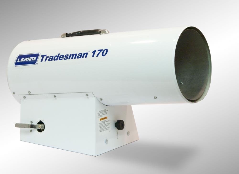 

LB White Tradesman Forced Air Open Flame LP 170K BTU heater