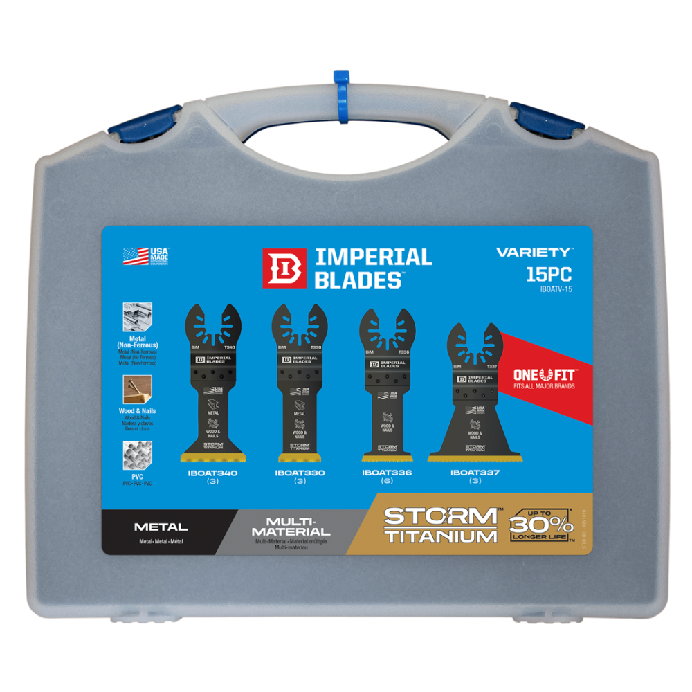 Imperial Blades IBOATV-15 One Fit Storm Titanium Metal/Wood Variety Pack NEW 