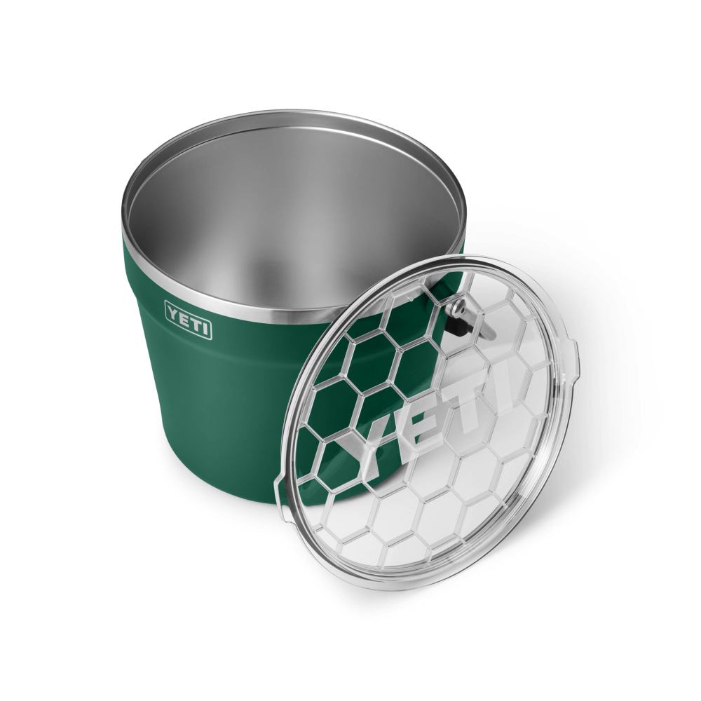 Yeti Rambler Beverage Bucket with Lid Black Forest Green