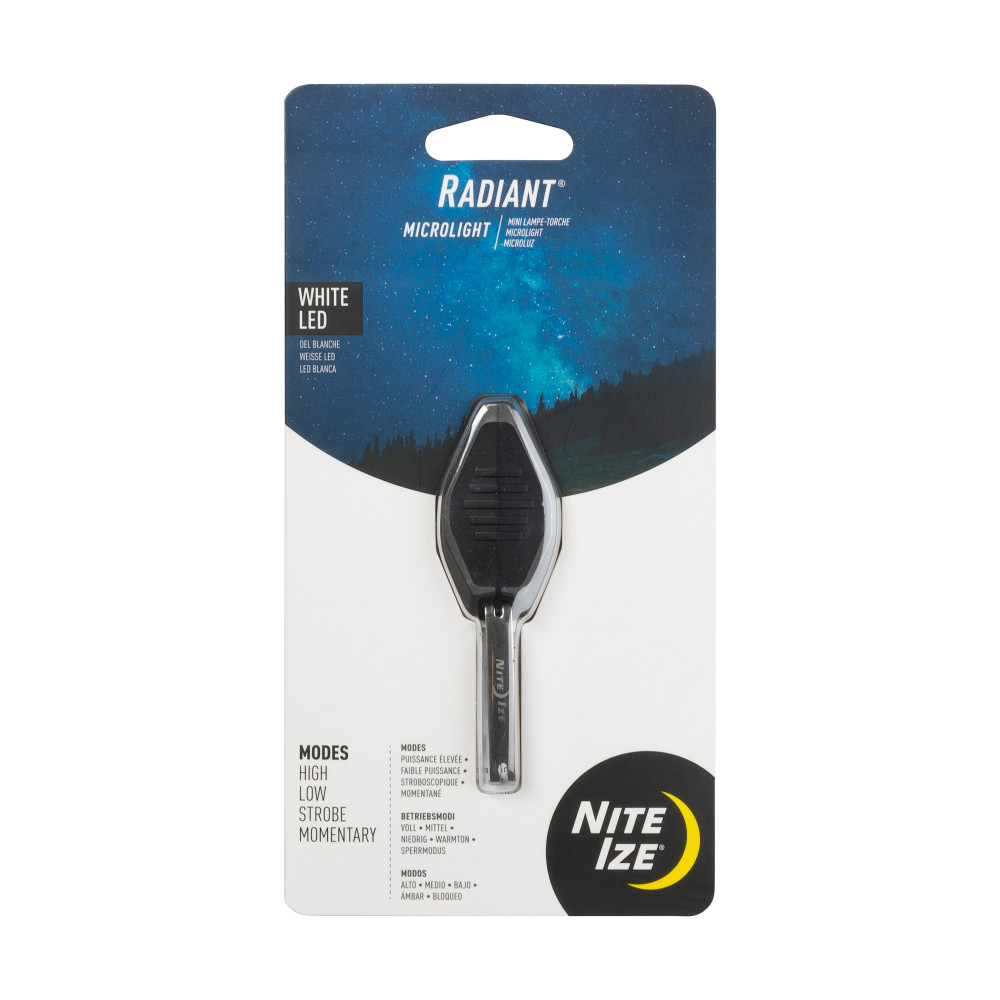 Nite Ize Radiant Microlight Flashlight Black/White LED