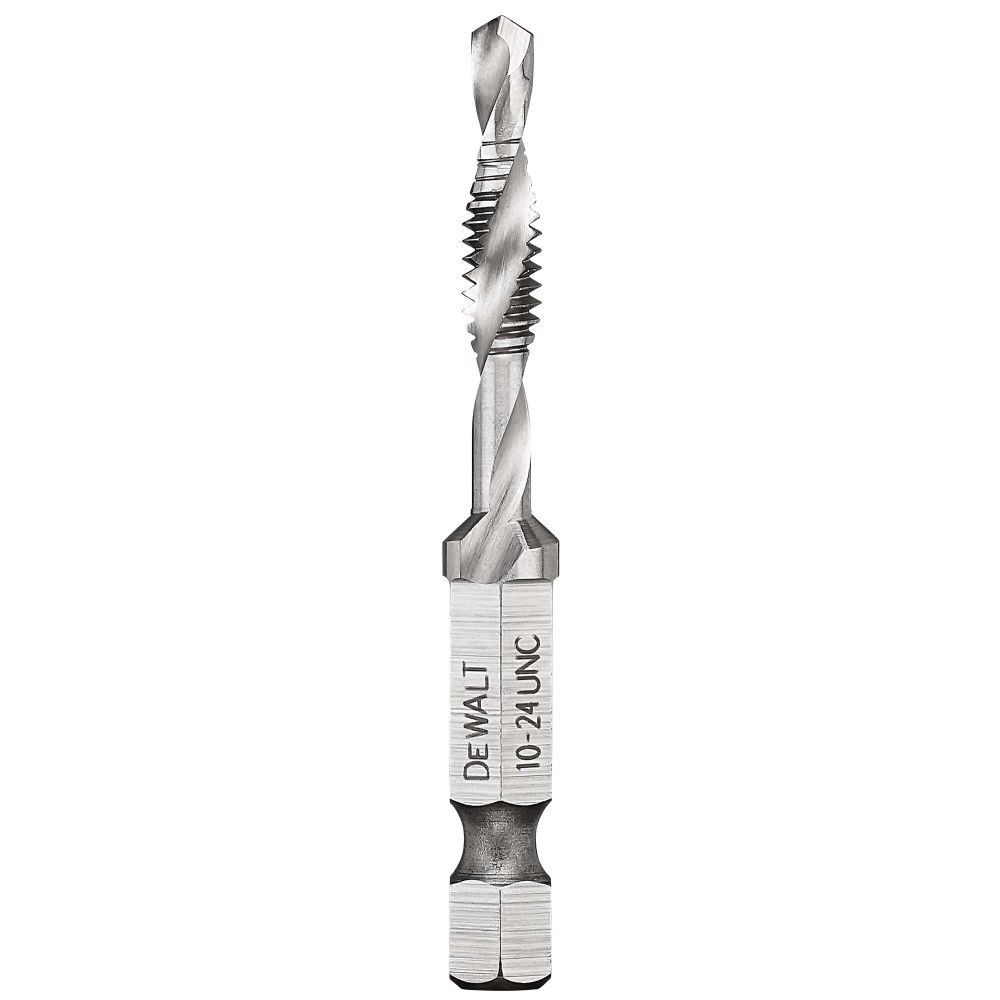 DEWALT DWADTQTR1024 Impact Ready Drill Tap – 10-24 UNC – 1/4" Capacity – Drill, Tap & Countersink In One Step