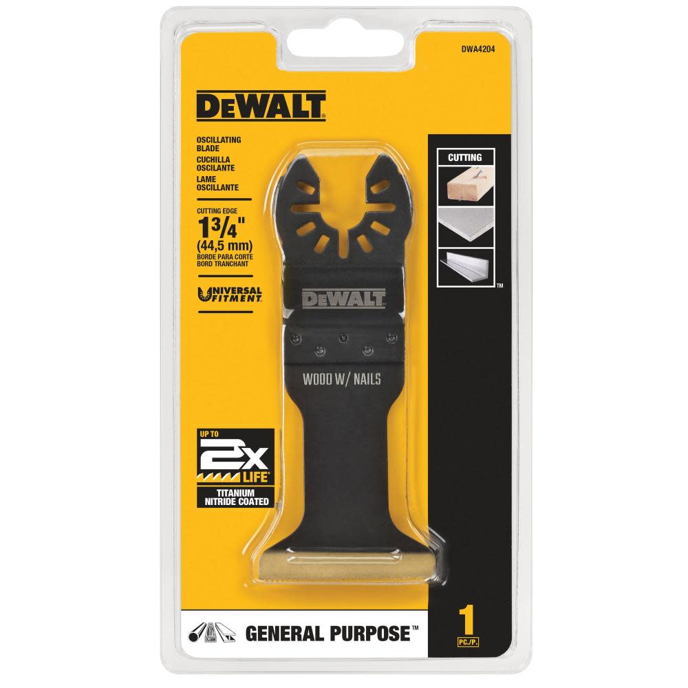 

DEWALT Wide Titanium Oscillating Wood with Nails Blade