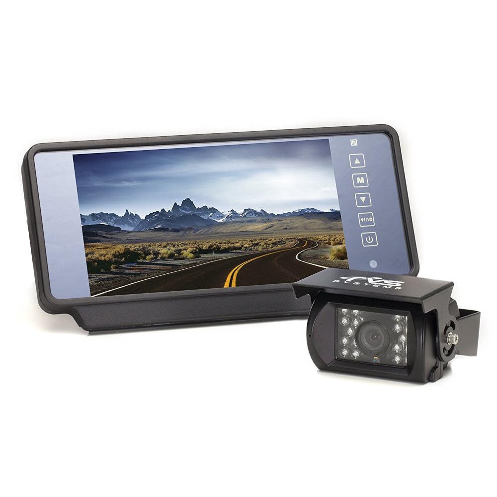 

Rear View Safety Backup Camera System with 7 In. Replacement Mirror Monitor