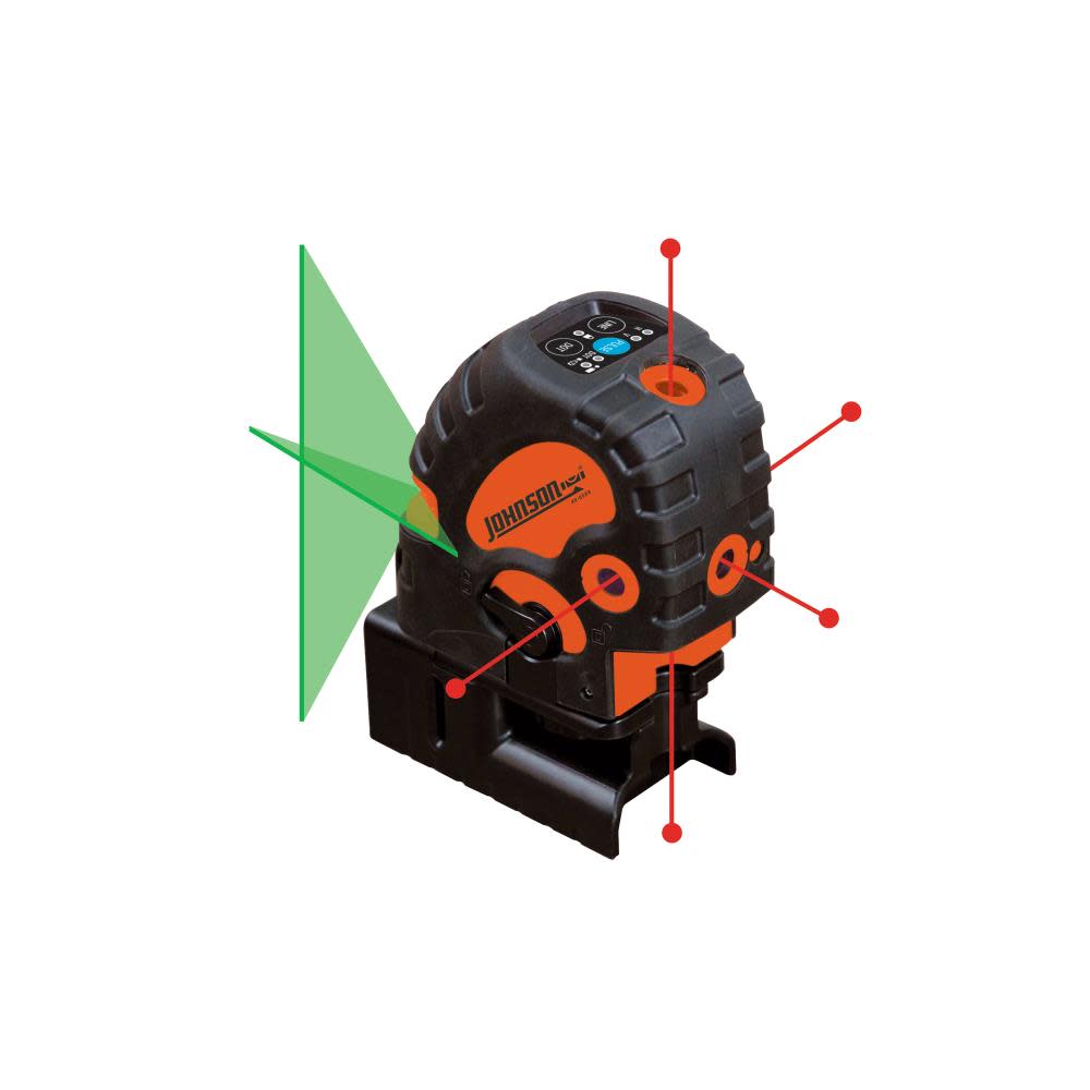 

Johnson Level Self-Leveling Combination Green Cross-Line and Red 5 Dot Laser