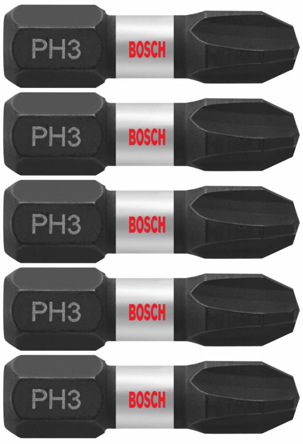

Bosch 5 pc. Impact Tough 1 In. Phillips #3 Insert Bits