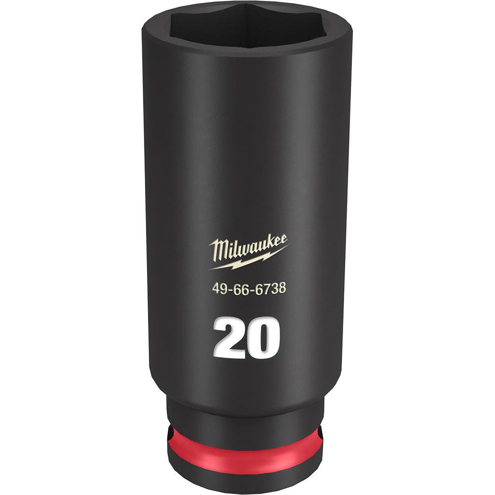 

Milwaukee SHOCKWAVE Impact Duty Socket 3/8" Drive 20MM Deep 6 Point