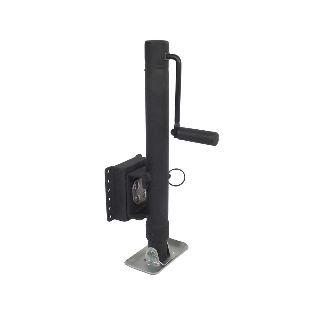 

Trailer Valet Blackout 2000 lbs Side Wind Swivel Mount Jack - 15 inch Travel