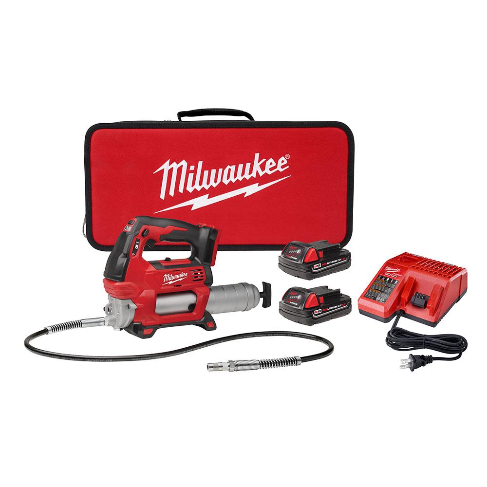 Milwaukee M18 2-Speed Grease Gun 2CT Kit 2646-22CT - Acme Tools