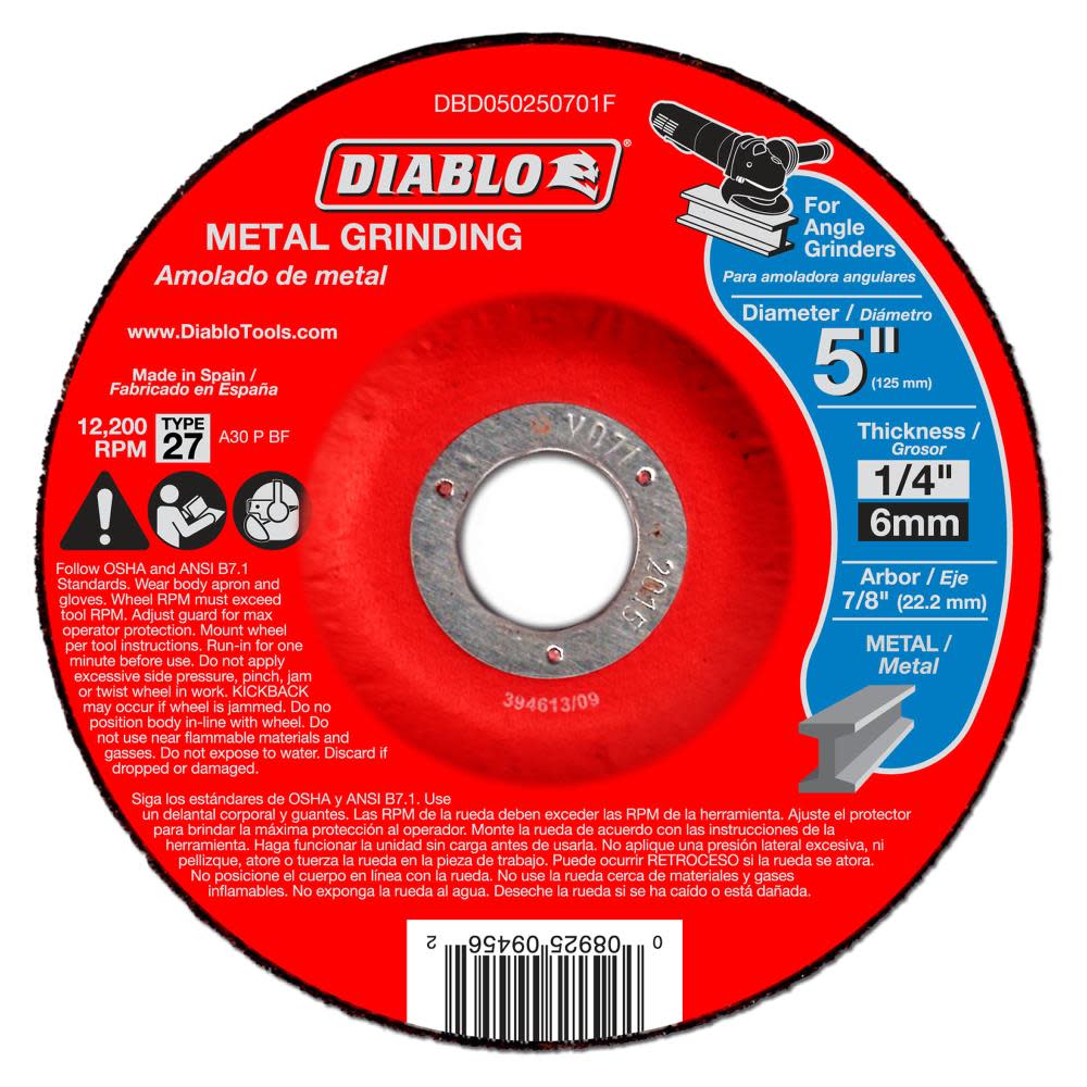 

Diablo Tools 14 in. Metal High Speed Cut Off Disc 1 in.