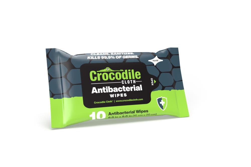 

Crocodile Cloth Antibacterial Hand Wipes 1 Pack/ 10 Wipes