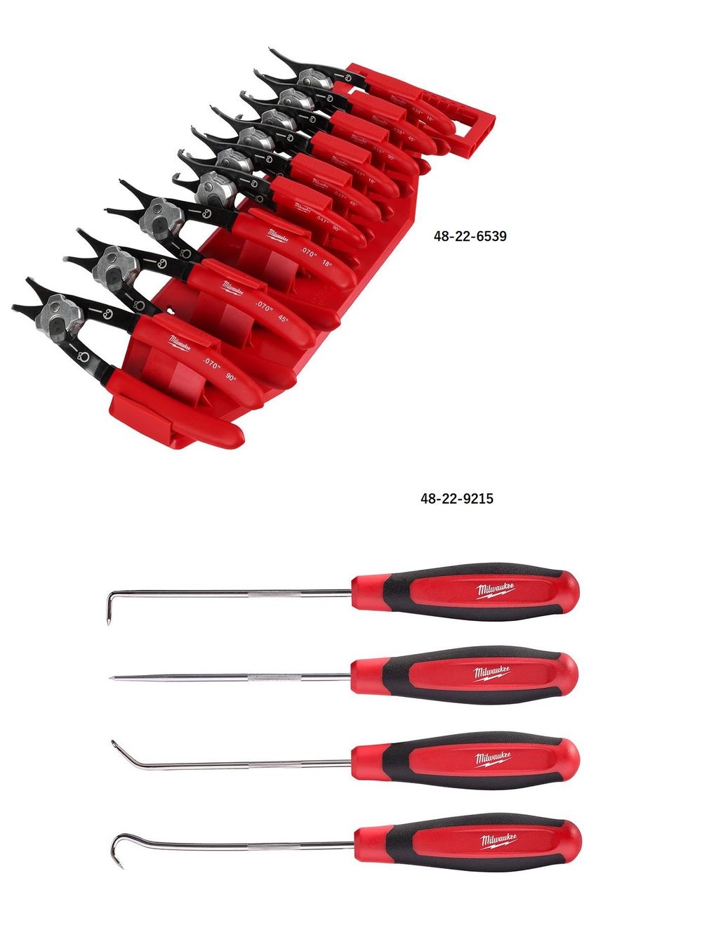 アングリングプラウ ウィンチ ステー 三点セット Milwaukee 9-Piece Snap Ring Pliers Set, 4pc Hook & Pick Set Bundle