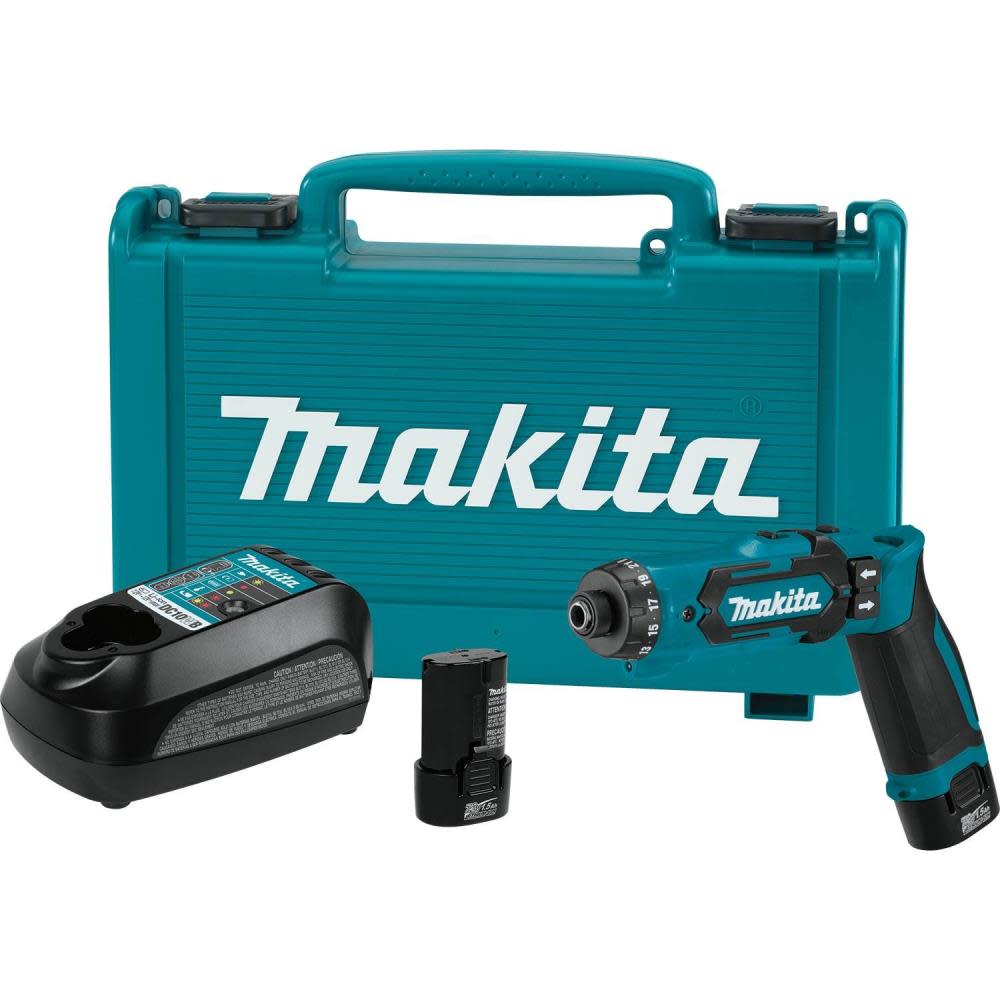 Makita 7.2V 1/4inch Hex Driver Drill Kit with Auto Stop