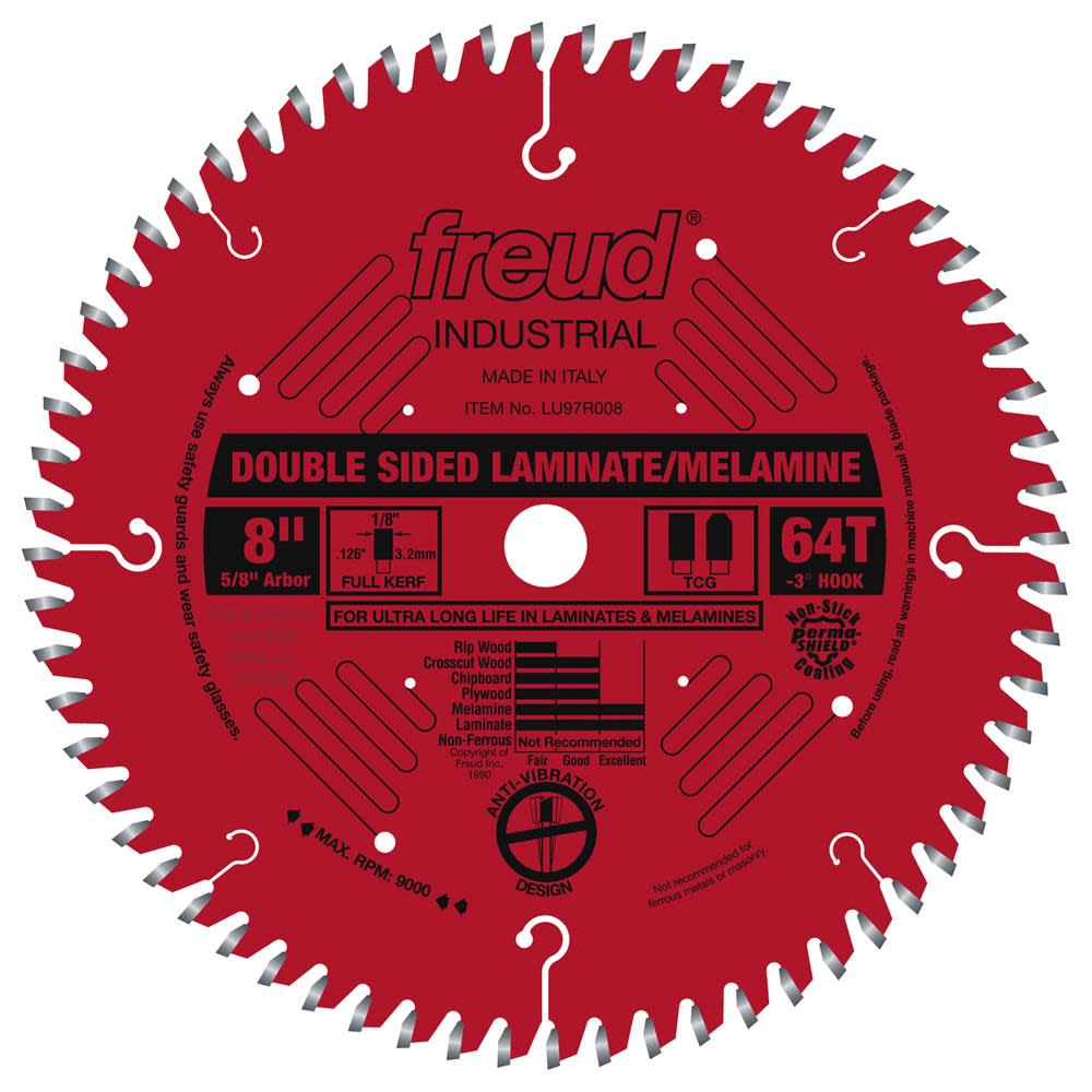 

Freud 8" Blade for Double Sided Laminate/Melamine with Perma-SHIELD Coating