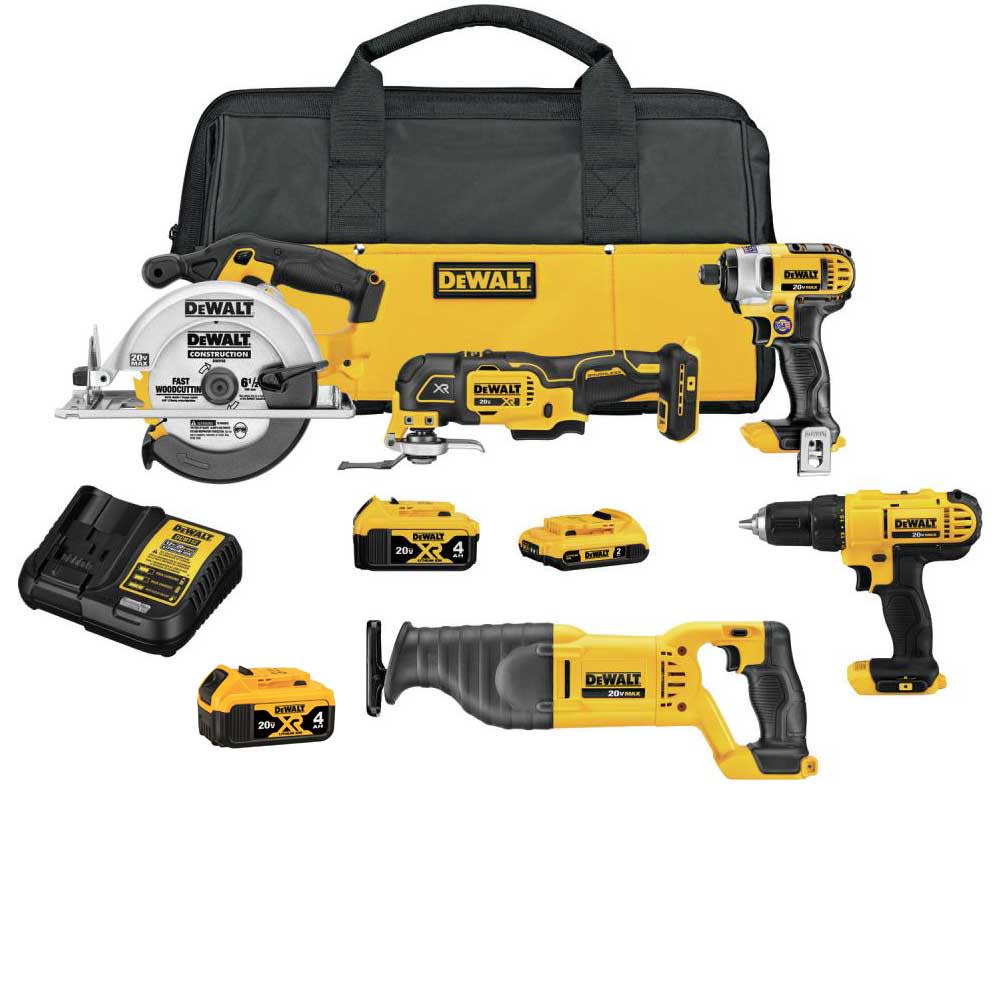 

DEWALT 20V 5-Tool 3 Battery Combo Kit