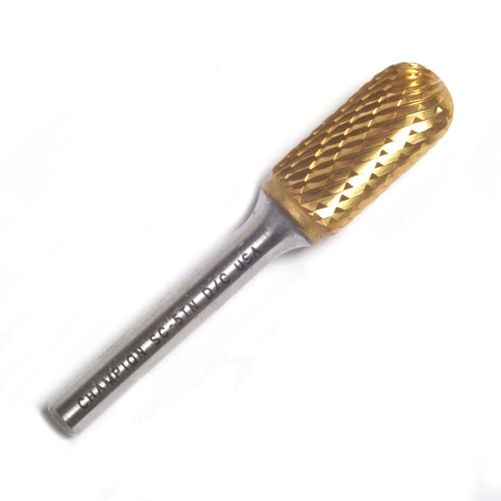 Champion Cutting Tool SC5 Double Cut TIN Carbide Bur SC5IPAC from