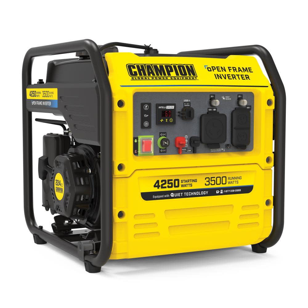 

Champion Power Equipment 4250-Watt RV Ready Open Frame Inverter Generator with Quiet Technology and Cold Start Technology CARB Compliant