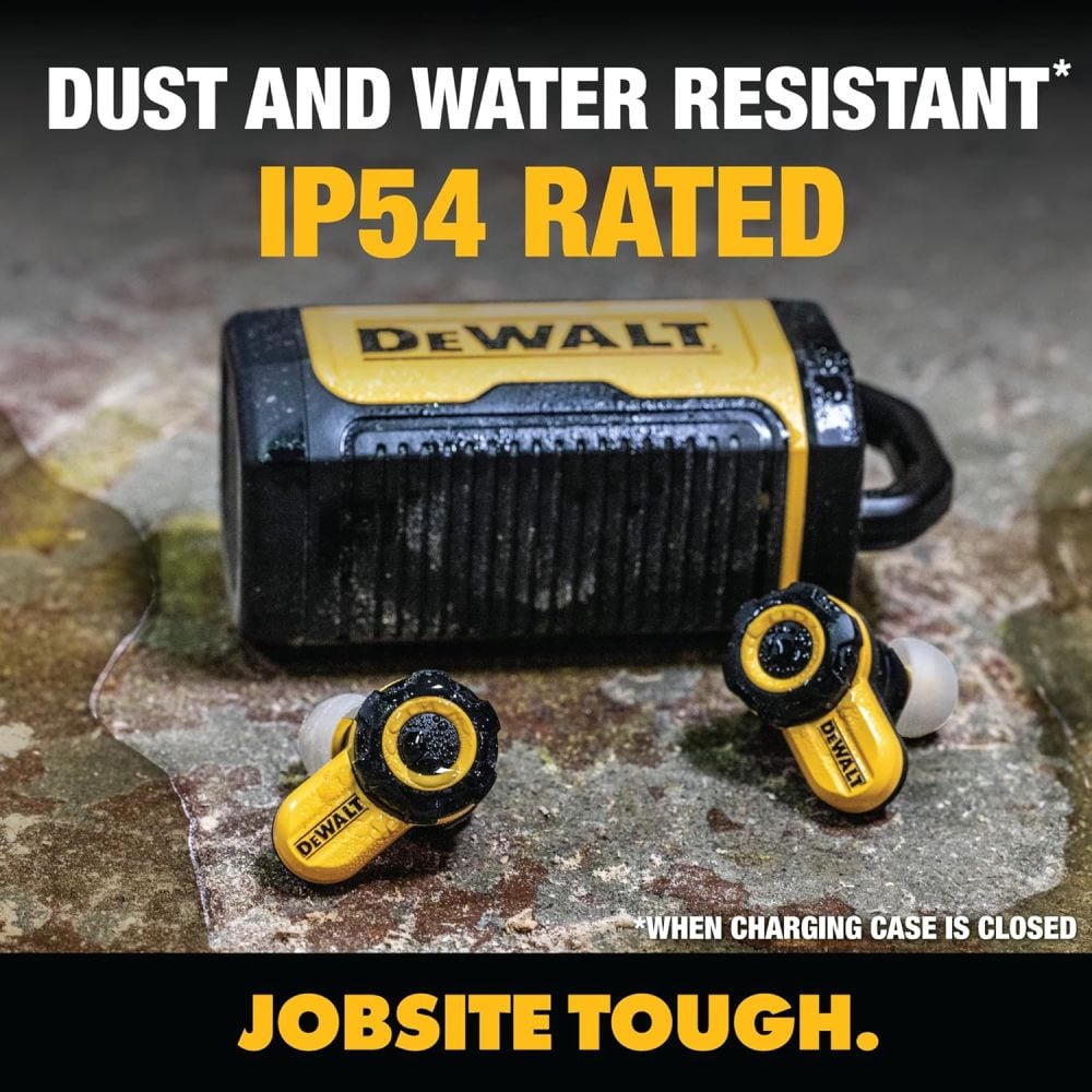 DEWALT Jobsite Pro-X2 38 dB Wireless Earbuds with ANC and
