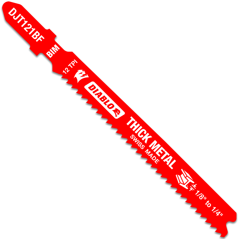 

Diablo Tools 3-3/8" 12 TPI Bi-Metal T-Shank Jig Saw Blades for Thick Metal 5pk