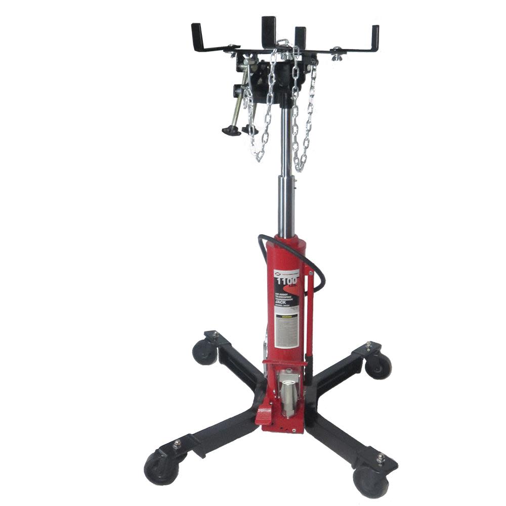 American Forge & Foundry 1,100 Lb. Telescopic Air Assist Transmission Jack with Double Pump Hydraulic System, Adjustable Saddle - 3052 - By Brand  sku 3052