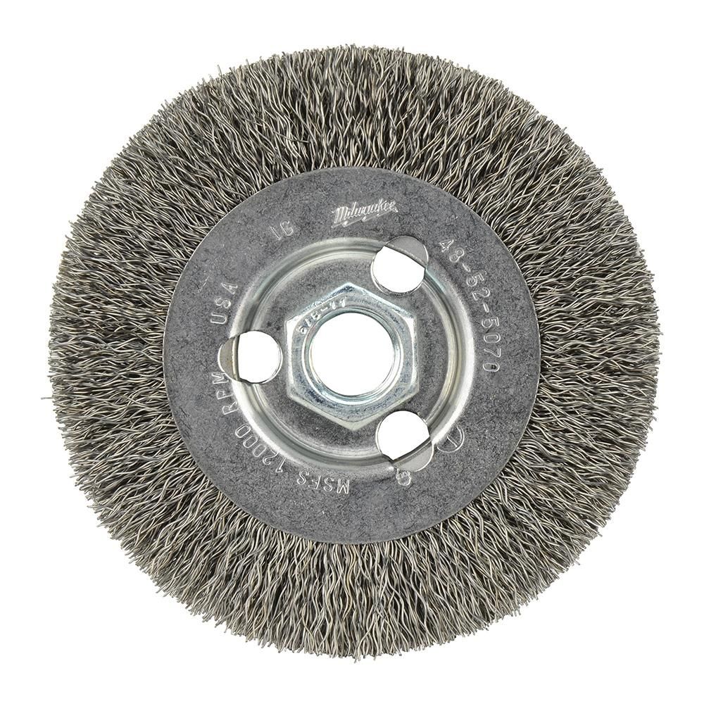 Milwaukee 4 in. Radial Crimped Wheel- Carbon Steel