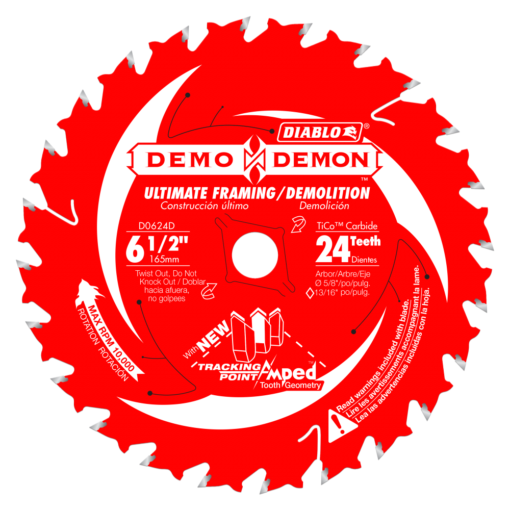 

Diablo Tools 6-1/2 in. x 24 Tooth Demo Demon Ultimate Framing/Demolition Saw Blade