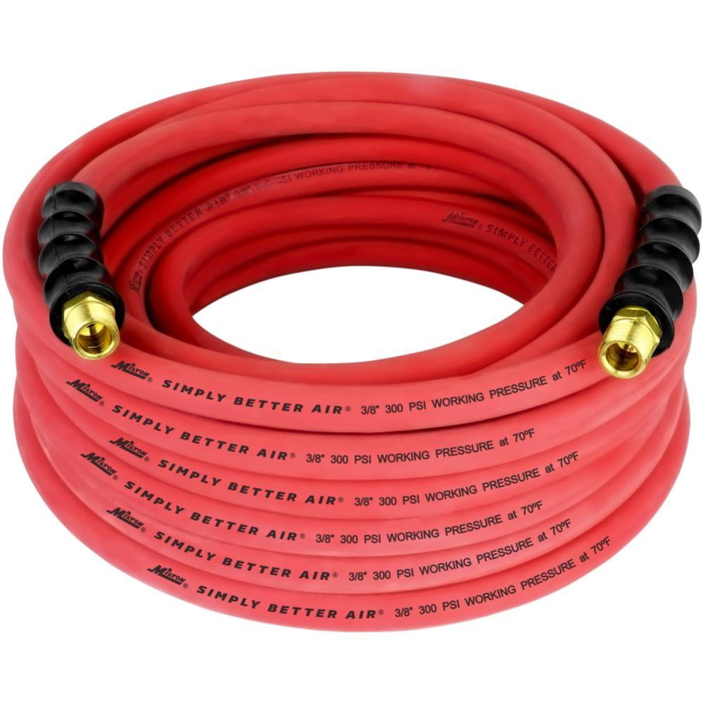 

Milton ULR 3/8" ID x 50' (3/8" MNPT) Ultra Lightweight Rubber Air Hose for Extreme Environments