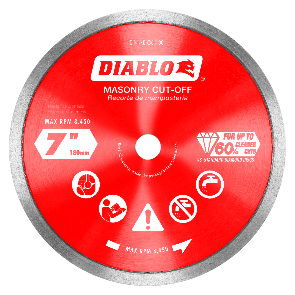 

Diablo Tools 7" Diamond Continuous Rim Cut-Off Discsfor Masonry