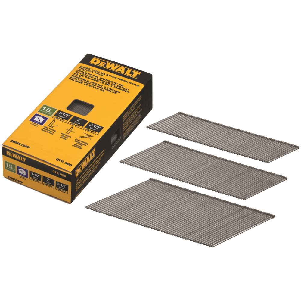 

DEWALT 15 Gauge DA Nails Project Pack