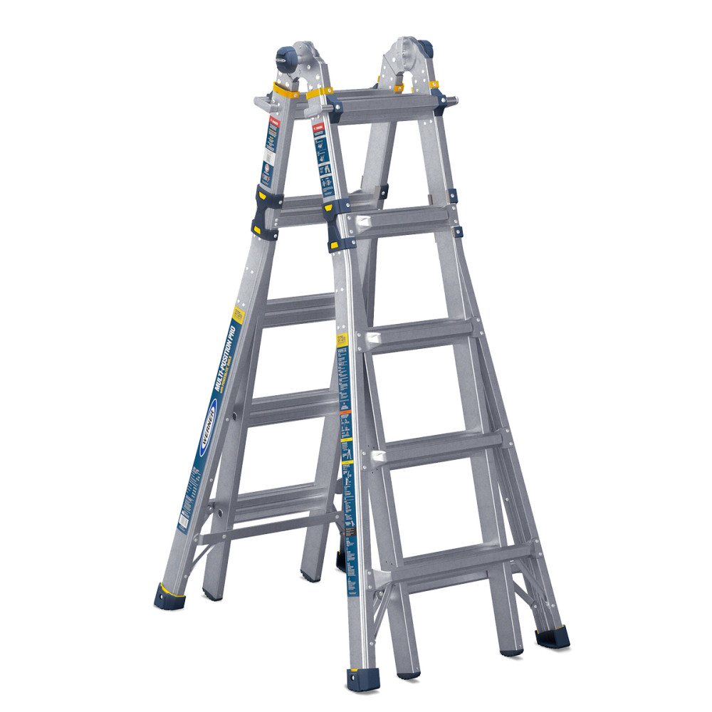 Werner 375 Lbs 22 Ft. Reach Height Aluminum Multi-Position Ladder