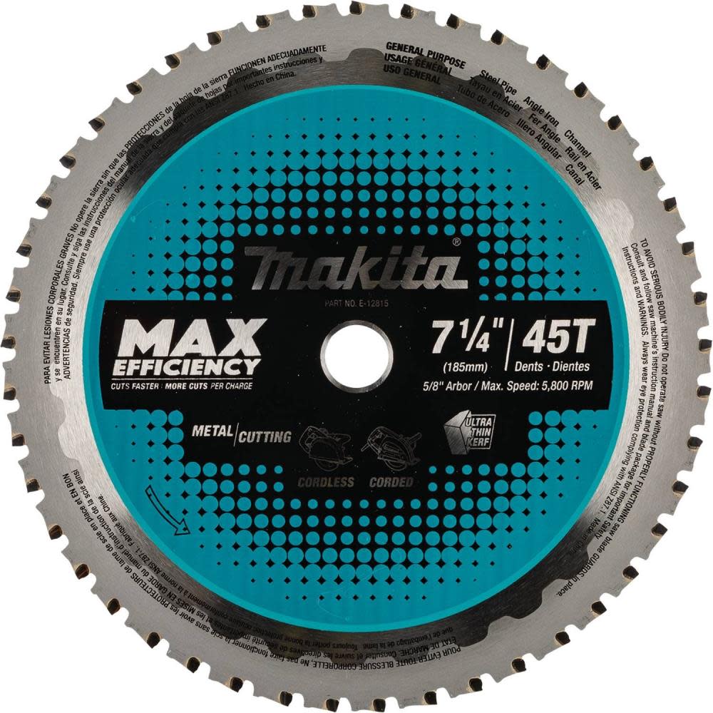 

Makita 7 1/4" 45T Saw Blade Metal/General Purpose
