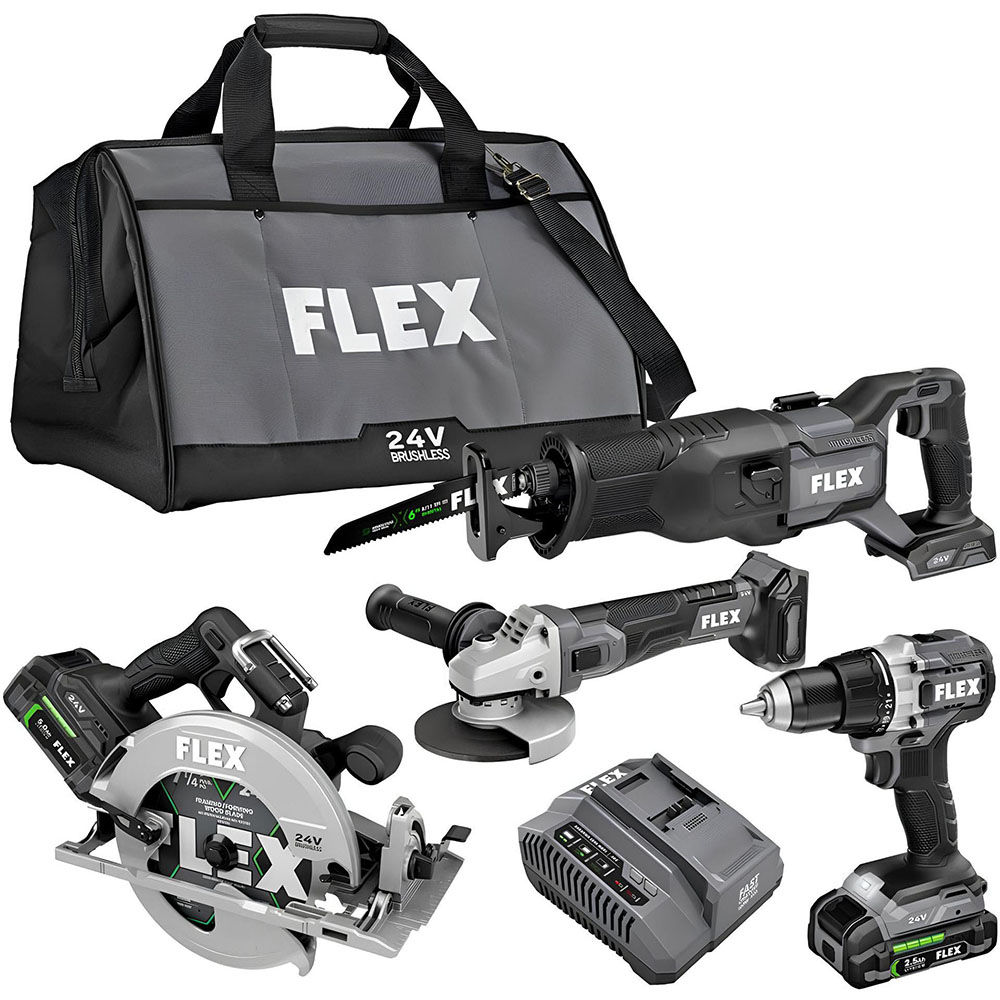 FLEX 24V 4pc Cordless Combo Kit