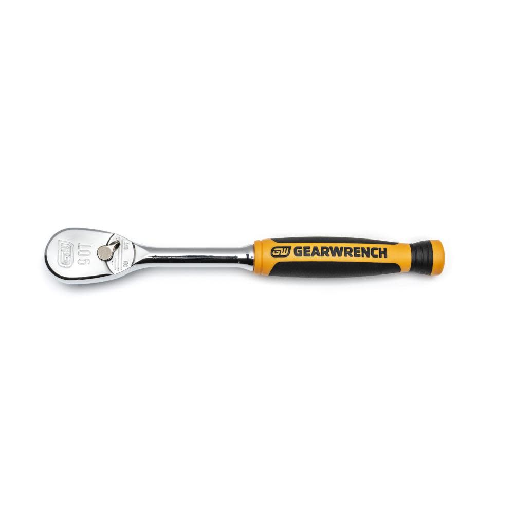 

GEARWRENCH 1/4" Drive 90 Tooth Dual Material Teardrop Ratchet 6"