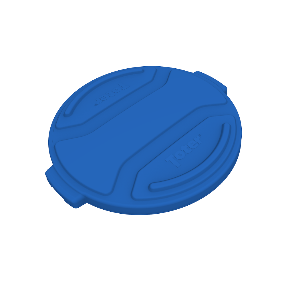

Toter 20 Gallon Round Trash Can Lid Blue