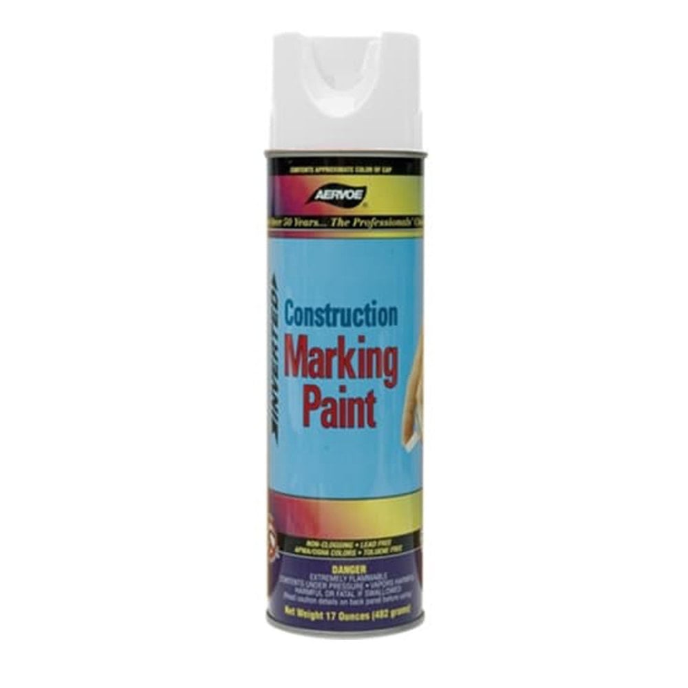Aervoe 15 Oz Aerosol White Upside Down Construction Marking Paint
