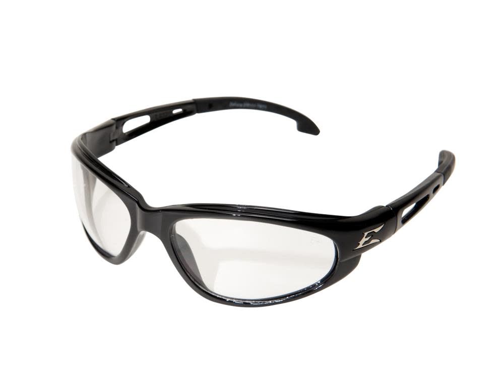 

Edge Dakura Safety Glasses Vapor Shield Black Frame Clear Lens