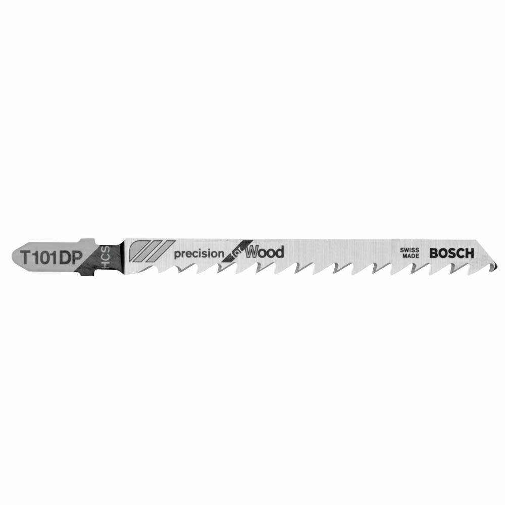 Bosch 5 pc. 4 In. 6 TPI Precision for Wood T-Shank Jig Saw Blades
