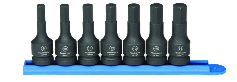 

GEARWRENCH Hex Bit Impact Socket Set 7 pc. 1/2 In. Drive Metric