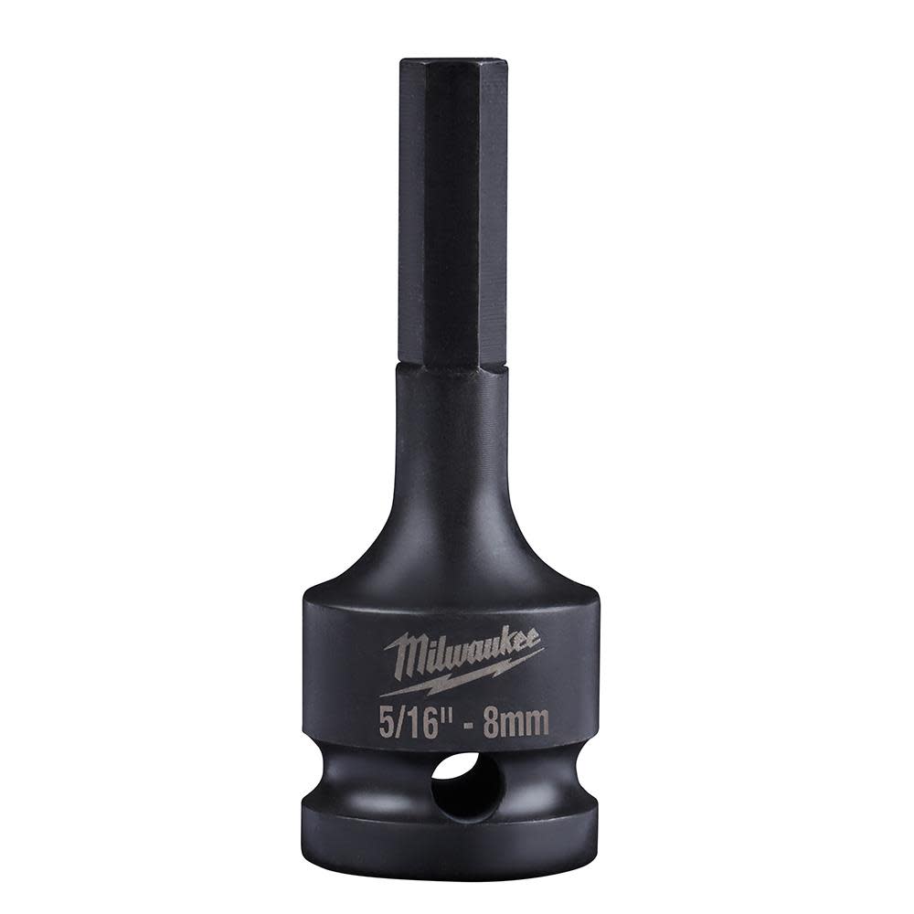 

Milwaukee SHOCKWAVE Lineman's 1/2 in. Drive 5/16 in. - 8mm Hex Bit Socket