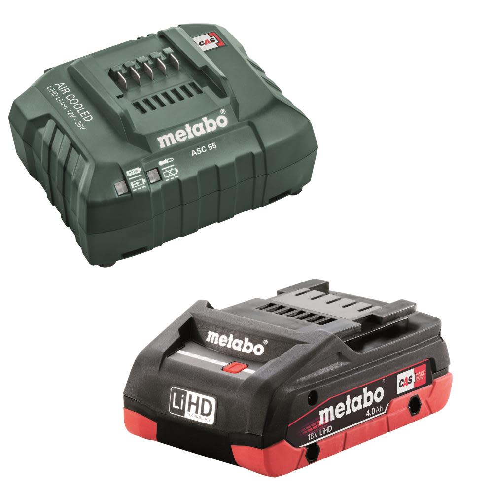 

Metabo 18V Lithium Ion 4Ah Battery + ASC 55 Charger Kit