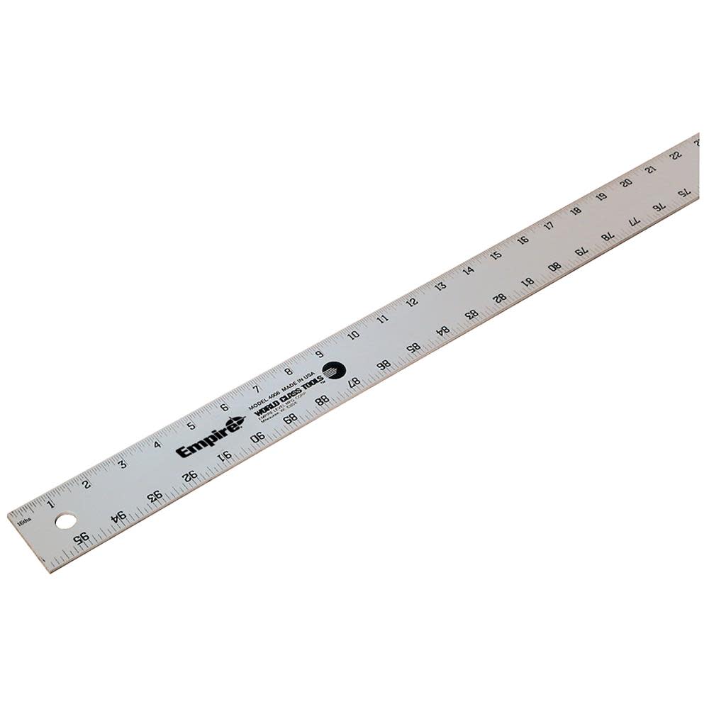 Mayes 10208 Straight Edge Ruler, Aluminum, 2 in W, 1/8 in