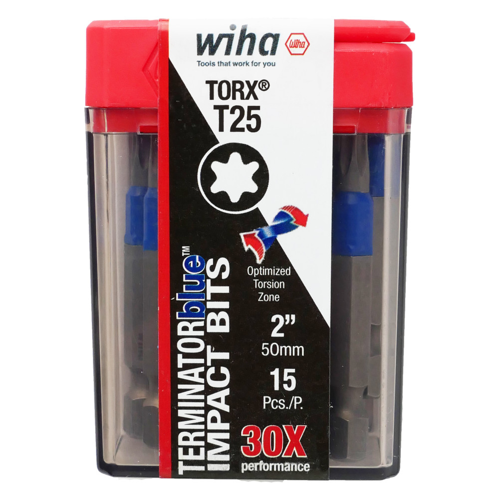 

Wiha TerminatorBlue Impact Bit Torx T25 2" 15pk