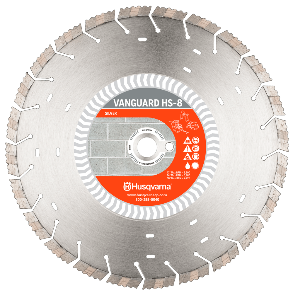 

Husqvarna Vanguard HS8 14In x .125In x 1In-20mm Diamond Blade