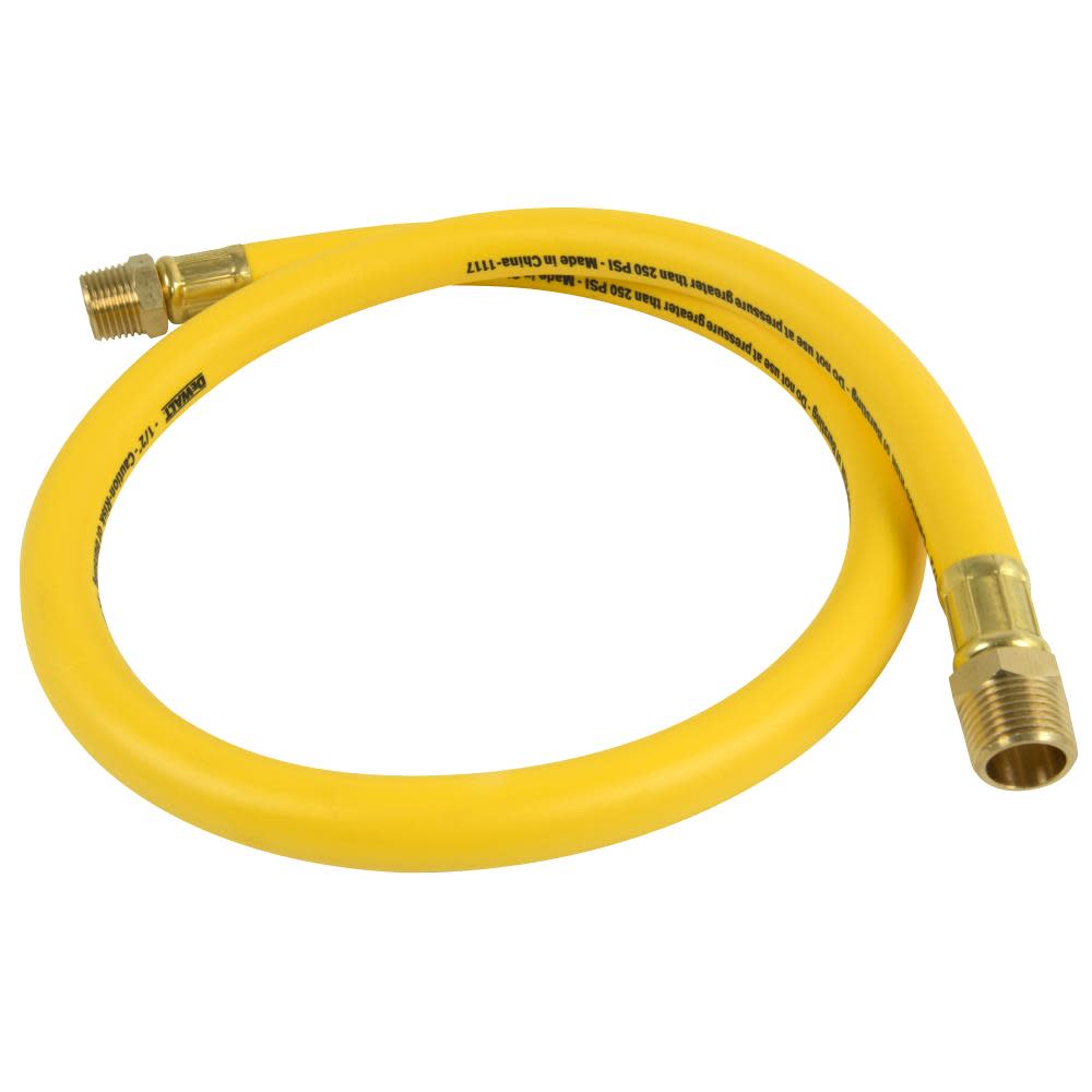 

DEWALT 1/2 in. x 3 ft. Premium Hybrid Whip Air Hose