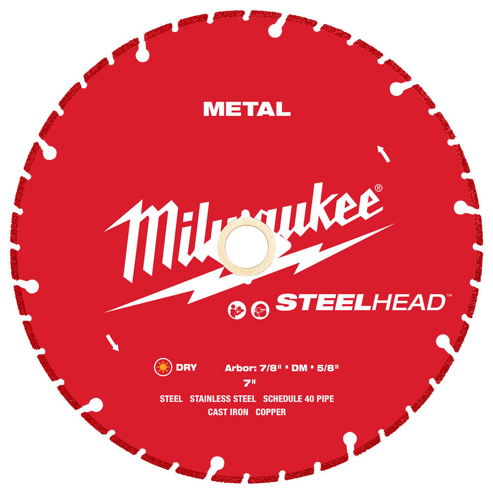 Milwaukee STEELHEAD 7 Inch Segmented Rim Diamond Cut-Off Blade for ...