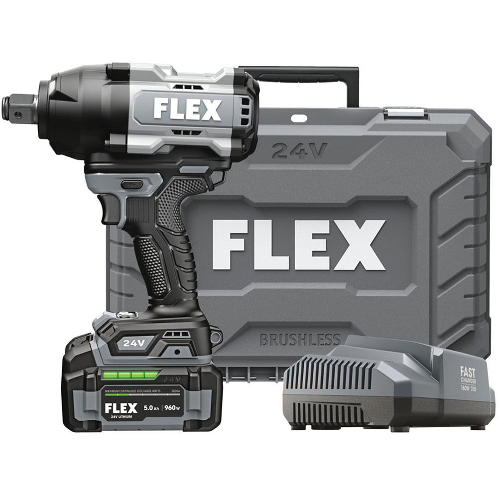 FLEX 24V 3/4 Inch High-Torque Impact Wrench Kit