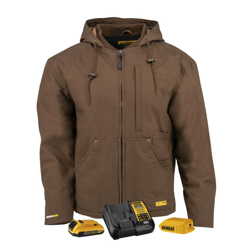

DEWALT Heavy Duty Heated Kit Tobacco Work Jacket Large