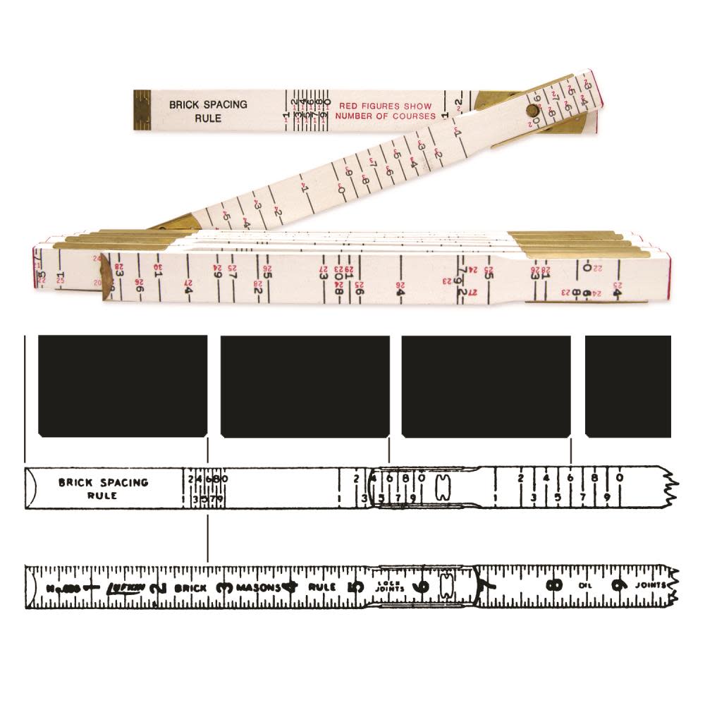 

Crescent Lufkin Wood Rule 6 Ft. x 5/8 In. Brick Mason Red End