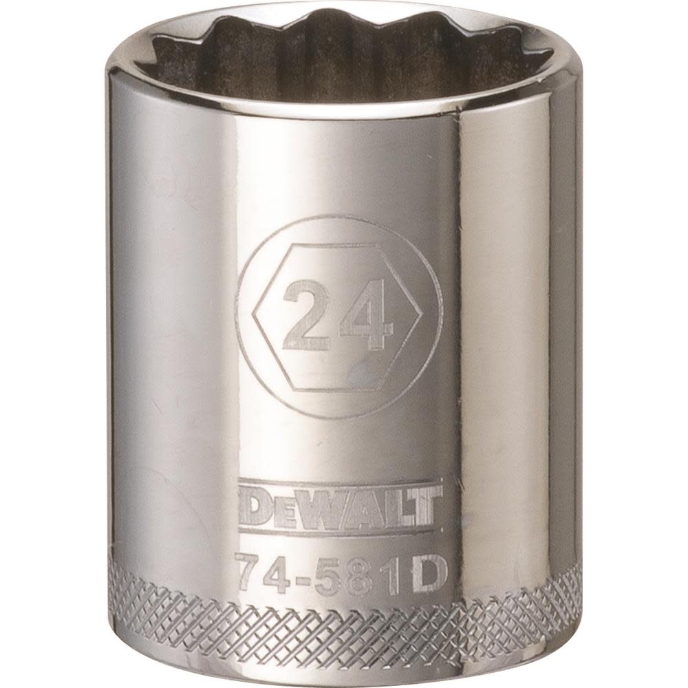 

DEWALT Socket 12 Point 1/2" Drive 24 MM