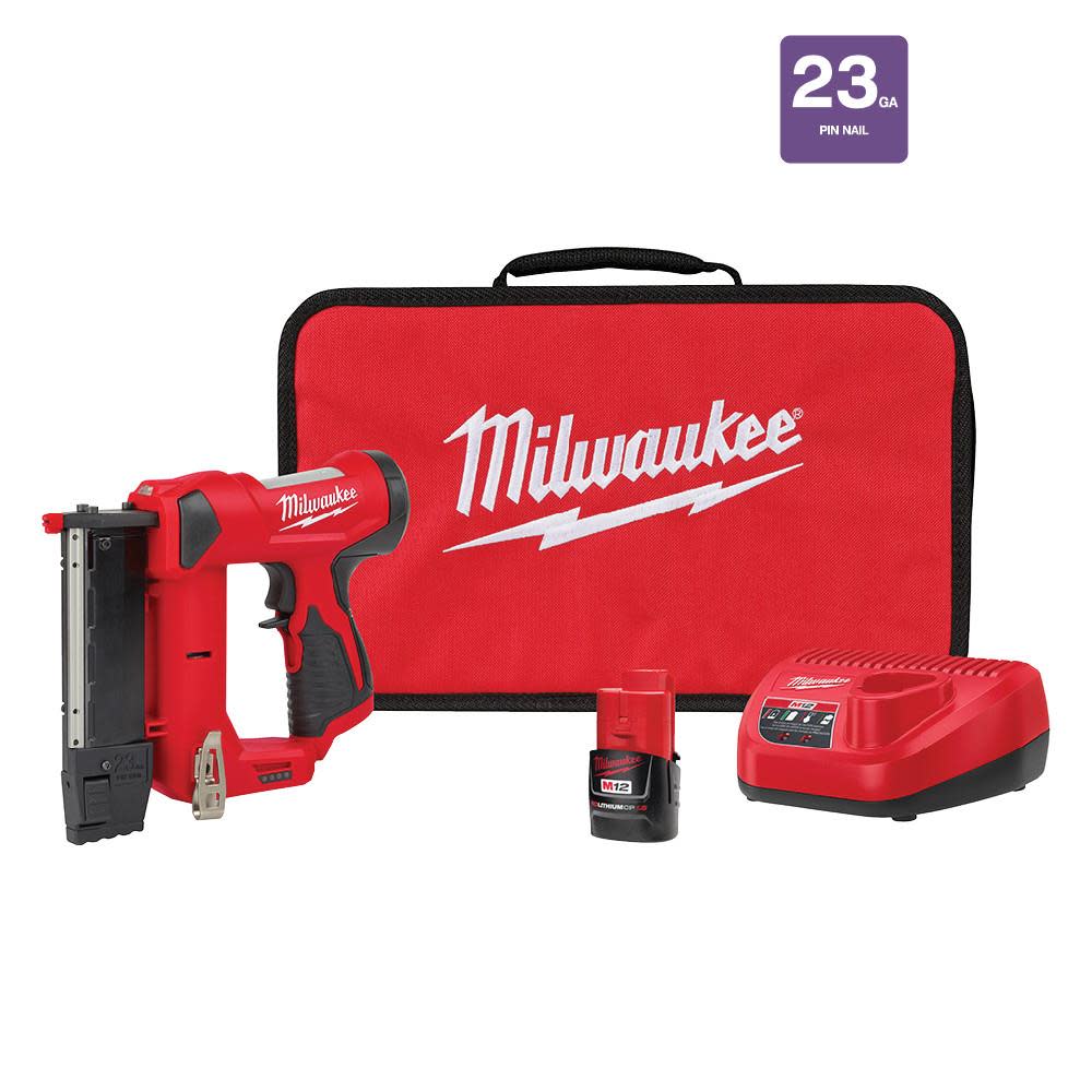 Milwaukee 2540-21 Milwaukee M12 23 Gauge Pin Nailer Kit